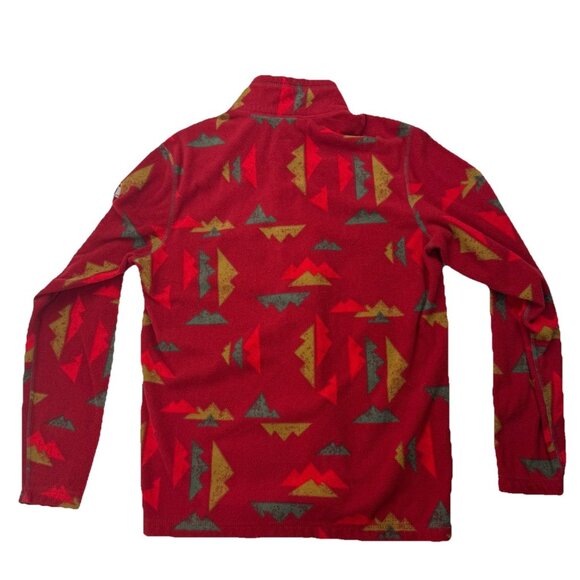 Eddie Bauer Mens M Red Mountain Fleece 1/4 Zip Long Sleeve Sweater - Picture 2 of 7